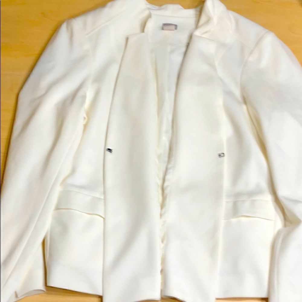 NWT SEASONLESS PONTE LS JACKET ECRU CHICOS